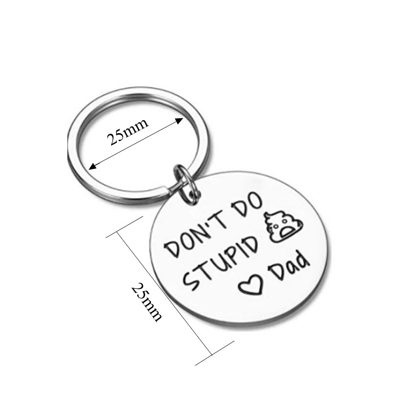 Customized Laser Engraved Name Tel Number Stainless Steel Keychain Personalized Anti-lost Key Ring Key Chains