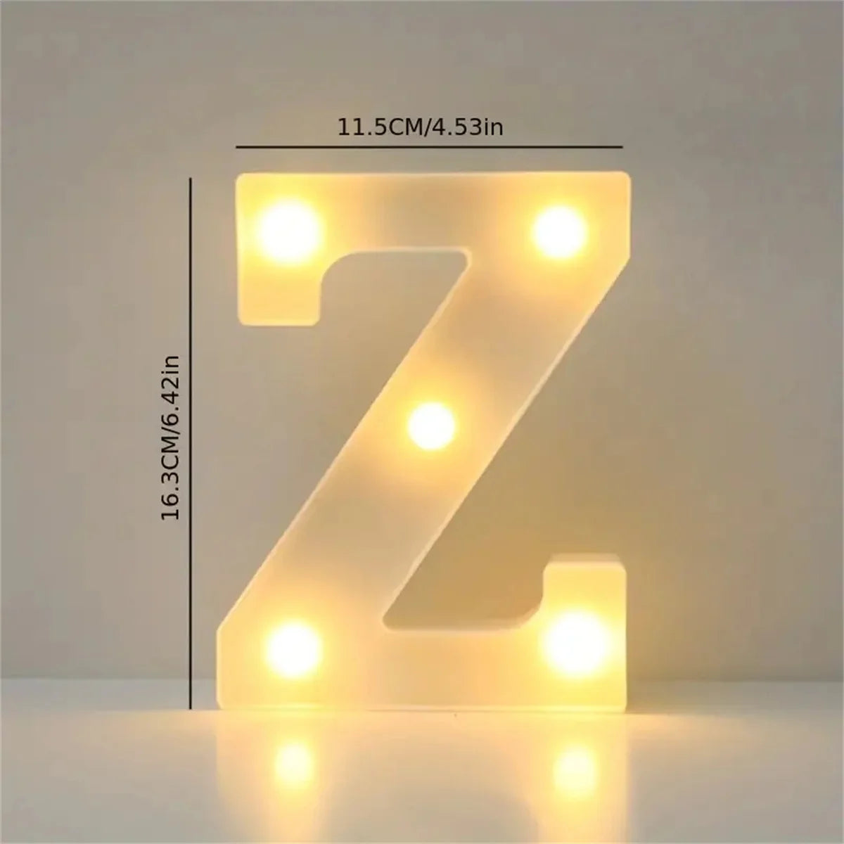 1 16cm LED letter light, luminous letter and number night light, suitable for home, bar, wedding, birthday party decoration