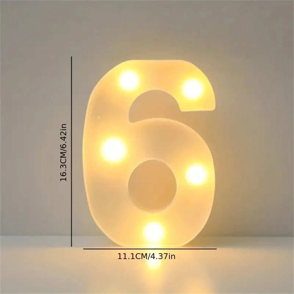 1 16cm LED letter light, luminous letter and number night light, suitable for home, bar, wedding, birthday party decoration