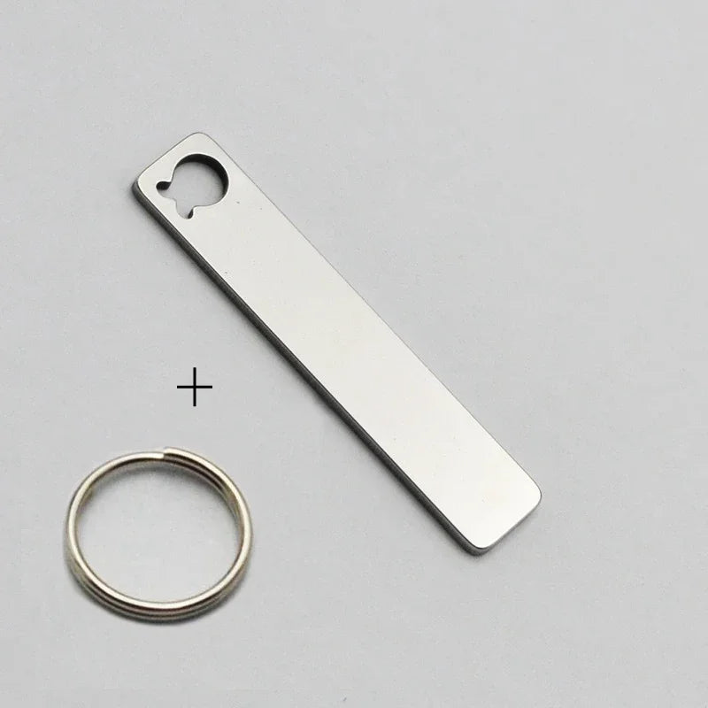 Customized Laser Engraved Name Tel Number Stainless Steel Keychain Personalized Anti-lost Key Ring Key Chains