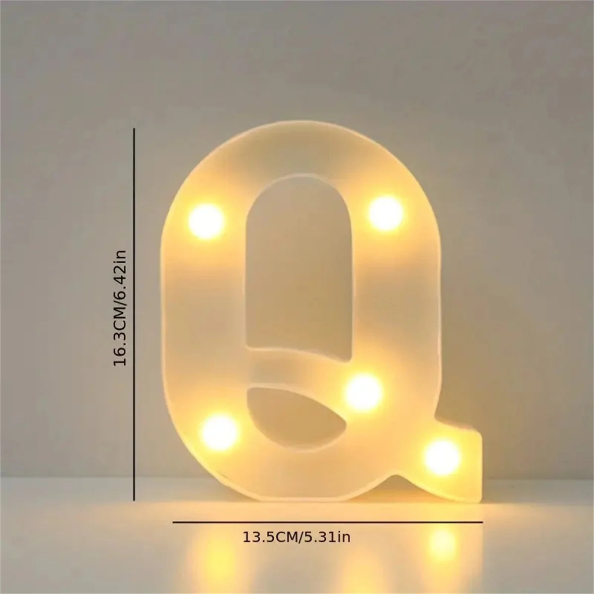 1 16cm LED letter light, luminous letter and number night light, suitable for home, bar, wedding, birthday party decoration