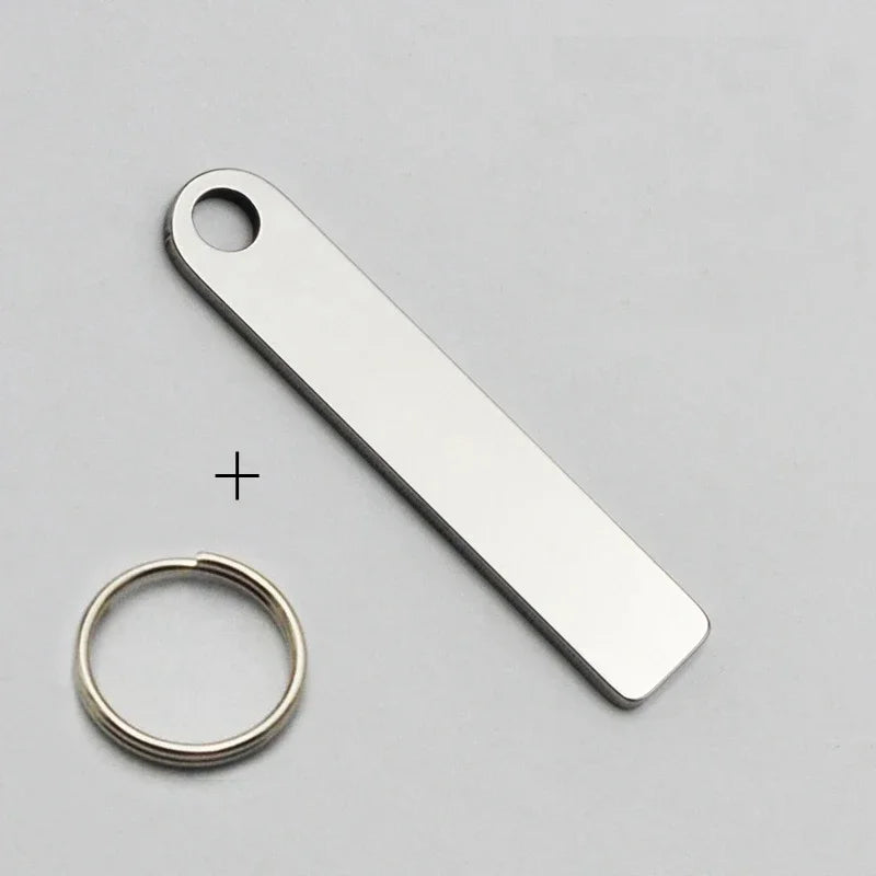 Customized Laser Engraved Name Tel Number Stainless Steel Keychain Personalized Anti-lost Key Ring Key Chains