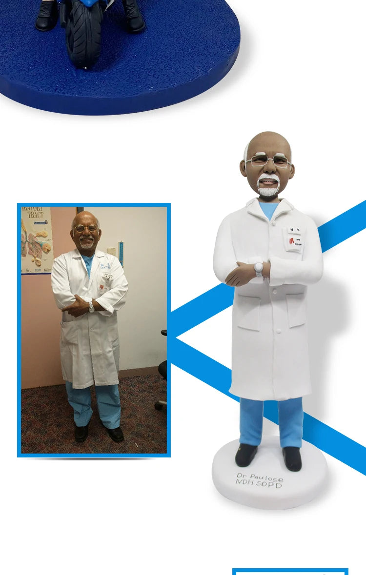 Custom Handmade Bobblehead Sculptures Figurines-Personalized 3d Clay Doll from Your Photo-Wedding Anniversary Gifts for Wife