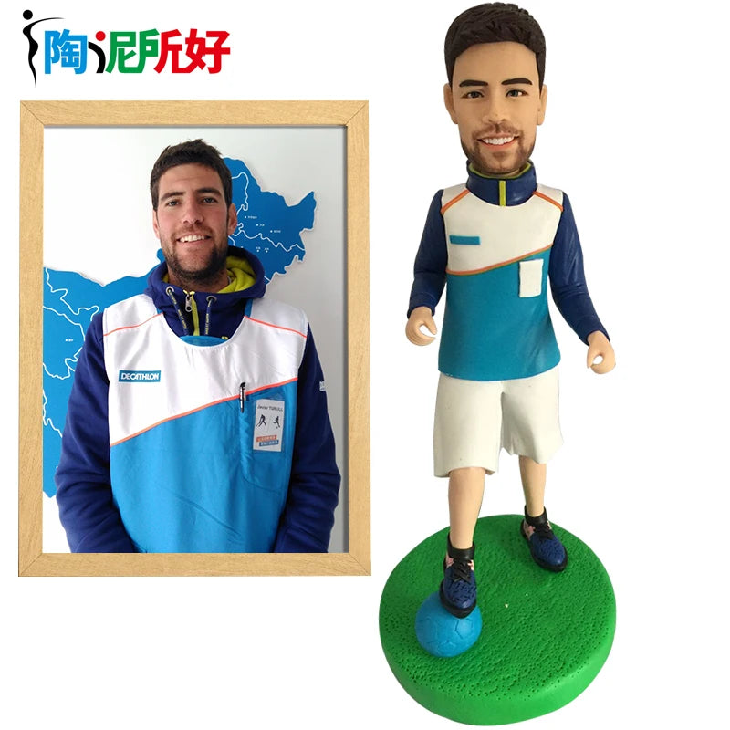 Custom Handmade Bobblehead Sculptures Figurines-Personalized 3d Clay Doll from Your Photo-Wedding Anniversary Gifts for Wife
