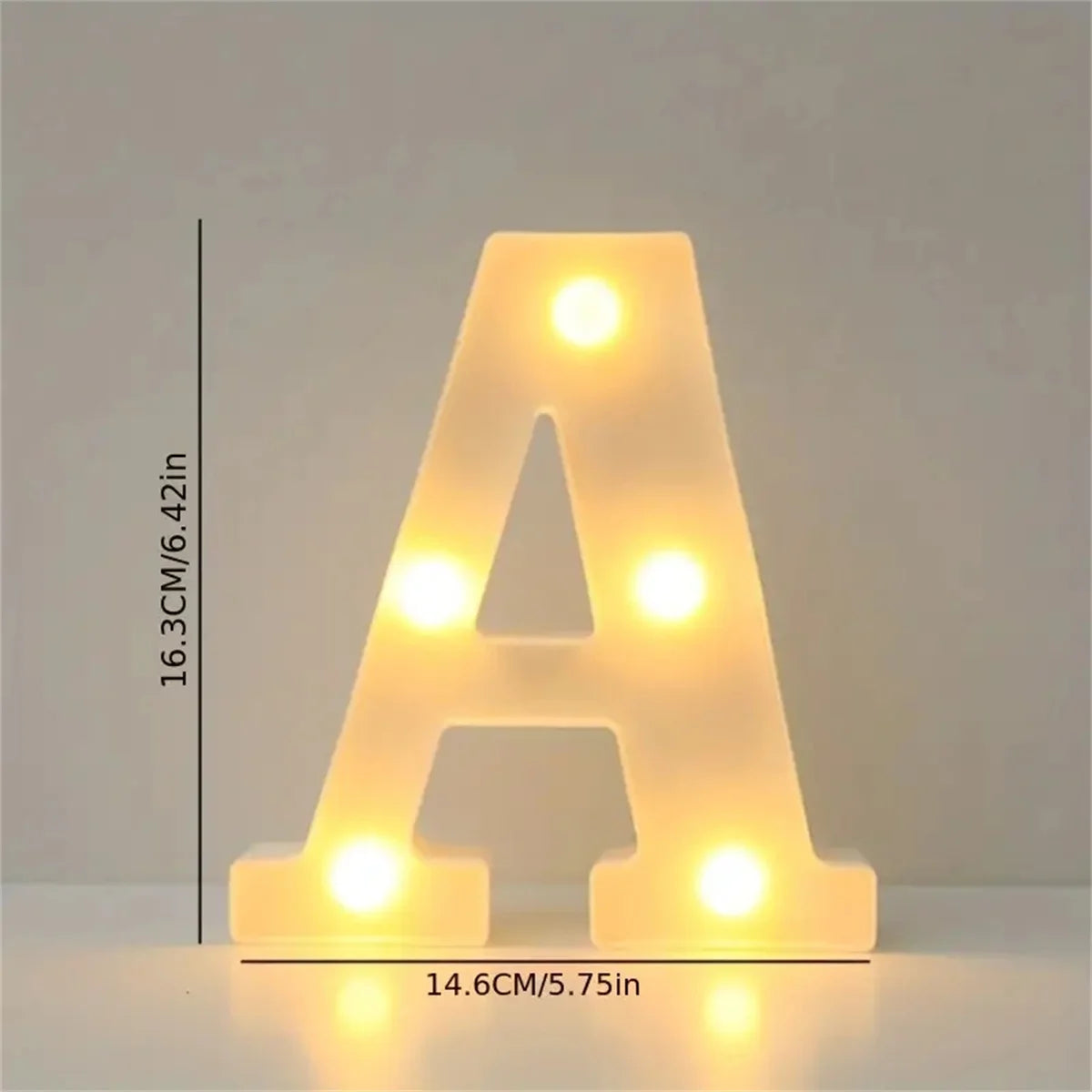 1 16cm LED letter light, luminous letter and number night light, suitable for home, bar, wedding, birthday party decoration