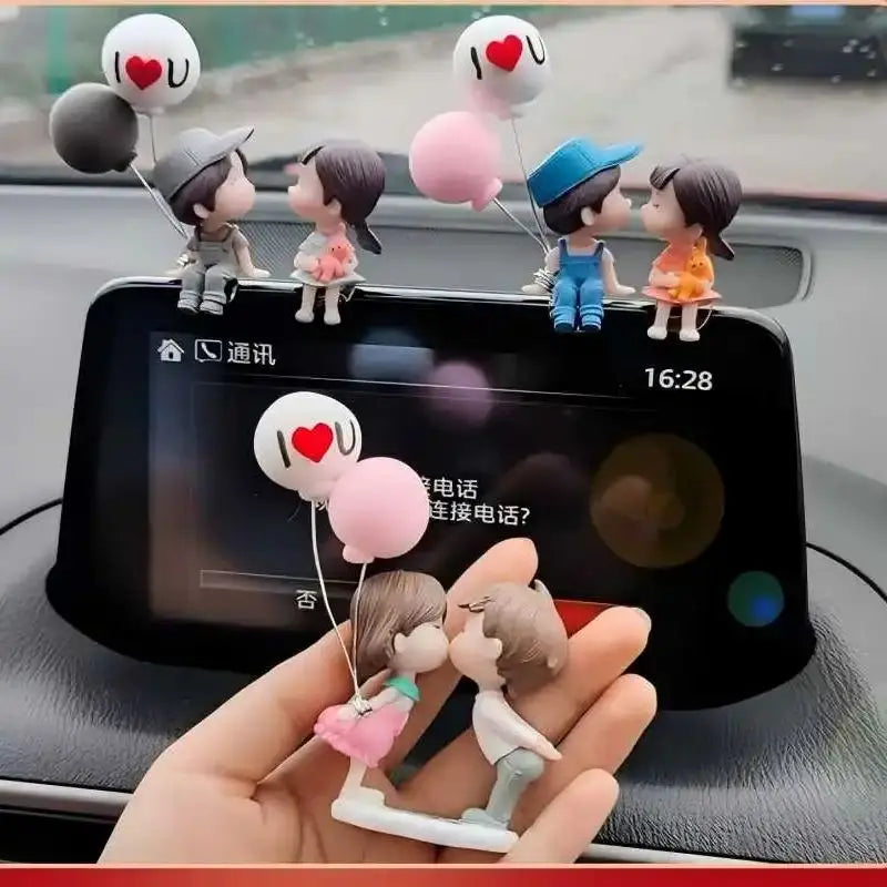 Car cute couple ornaments, car interior decorations, car ornaments, instrument panel decorations