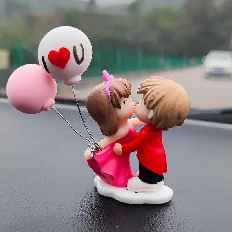 Car cute couple ornaments, car interior decorations, car ornaments, instrument panel decorations