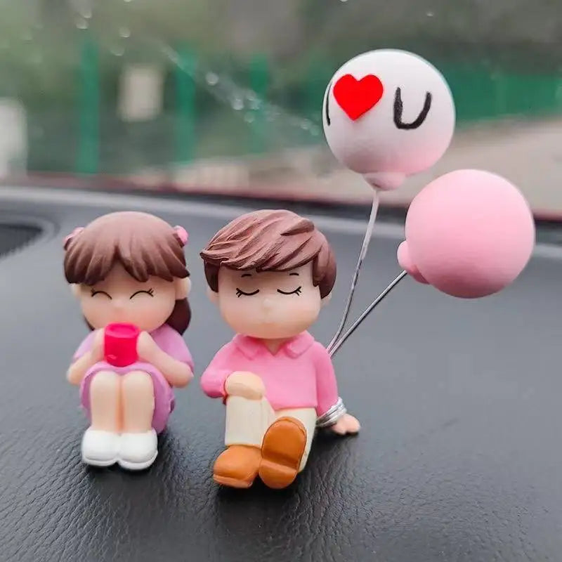 Car cute couple ornaments, car interior decorations, car ornaments, instrument panel decorations