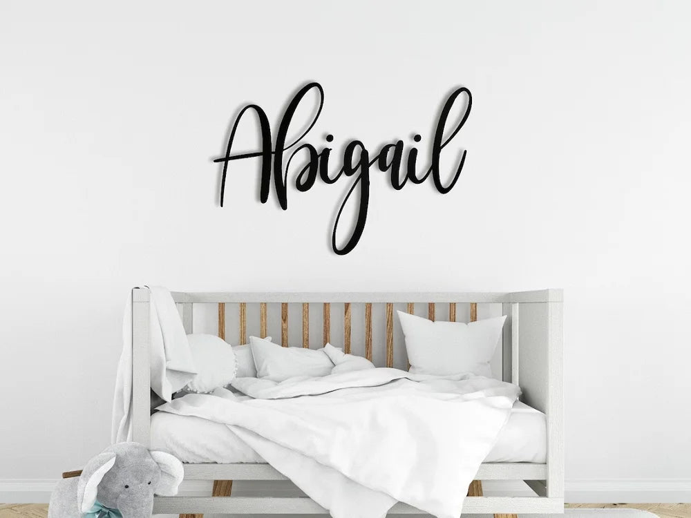 Custom Name Sign Personalized Wooden First Name Sign for Nursery Wall Decor Wood Letters Baby Nursery Name Plate For Wall Decor