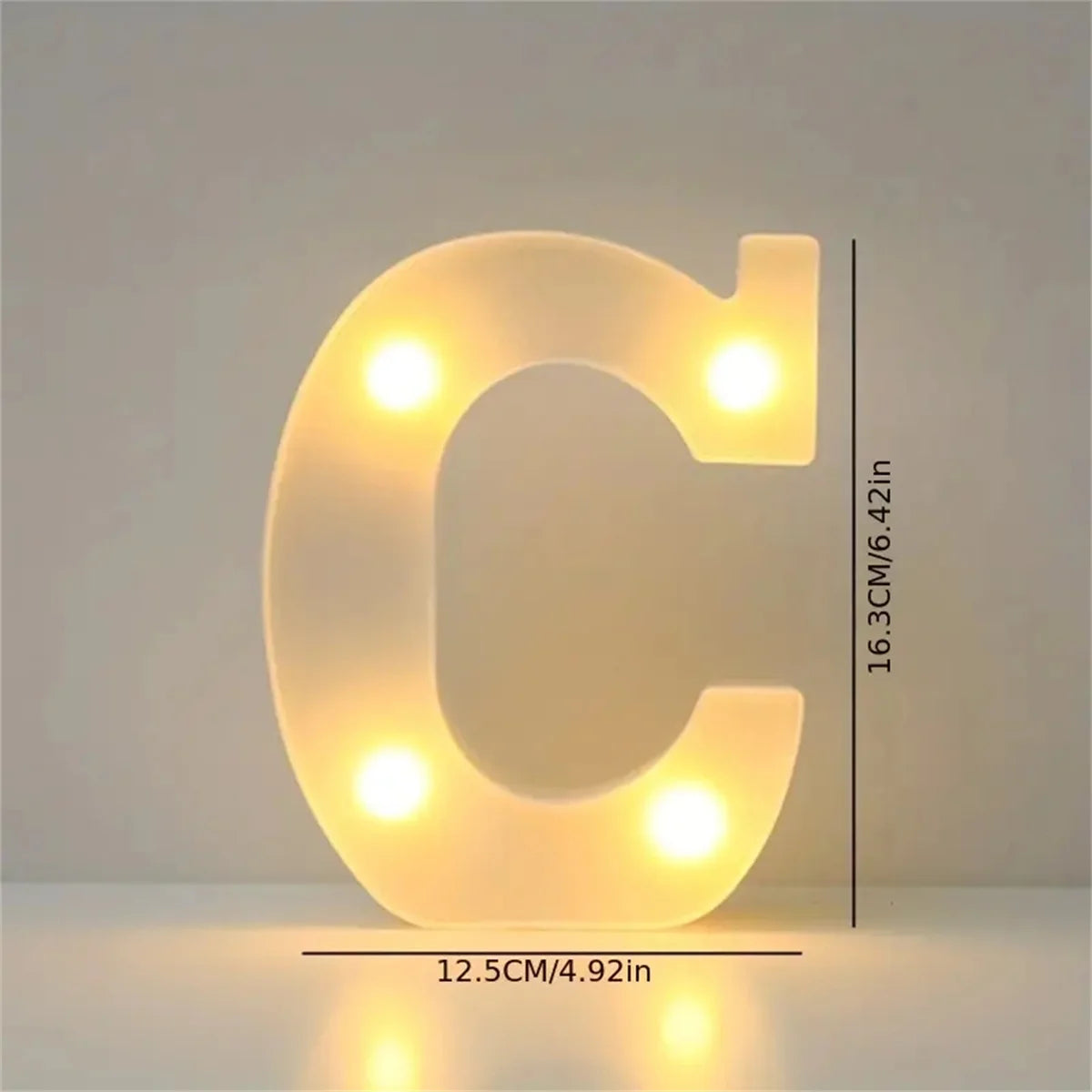 1 16cm LED letter light, luminous letter and number night light, suitable for home, bar, wedding, birthday party decoration