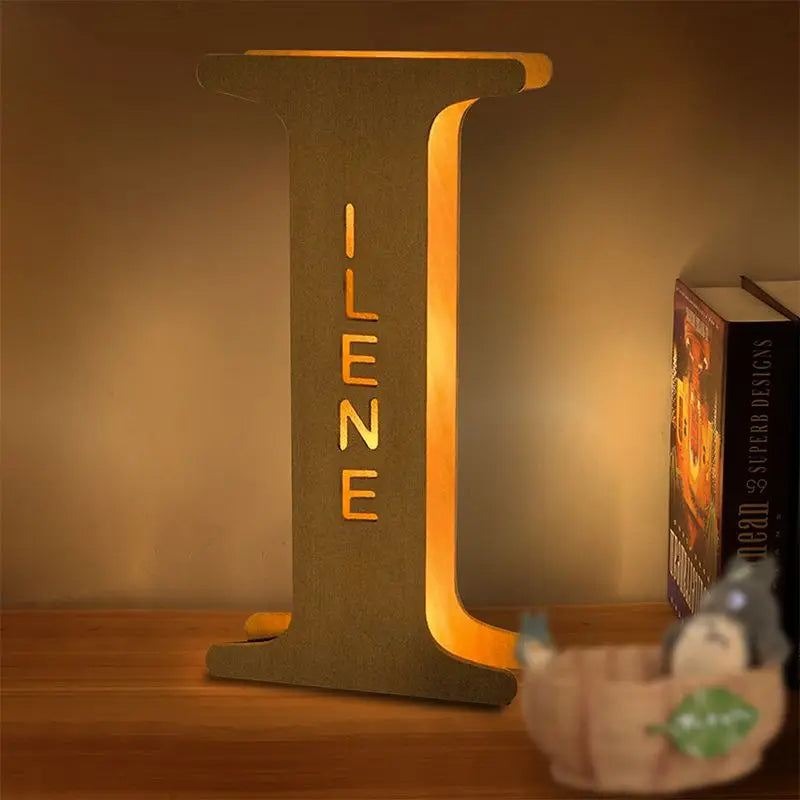 Personalized Wall Decor 26 Letter with Engraved Name LED Night Light for Couples Baby Kid Room Bedroom Custom Lamp Holiday Gift