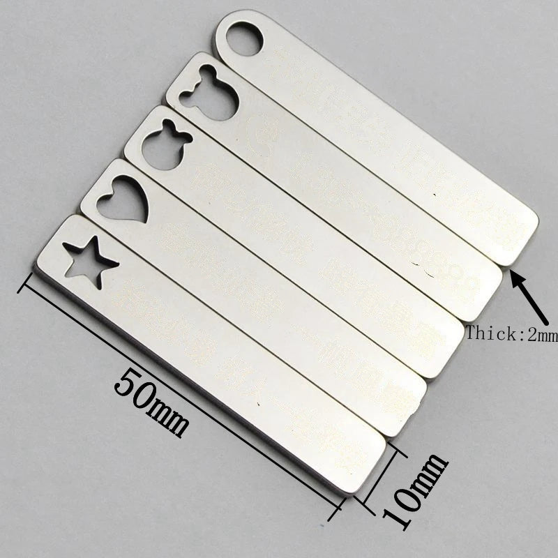 Customized Laser Engraved Name Tel Number Stainless Steel Keychain Personalized Anti-lost Key Ring Key Chains