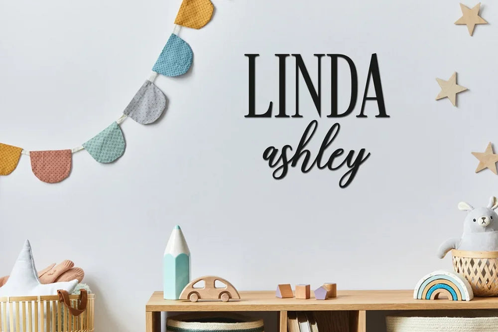 Custom Name Sign Personalized Wooden First Name Sign for Nursery Wall Decor Wood Letters Baby Nursery Name Plate For Wall Decor