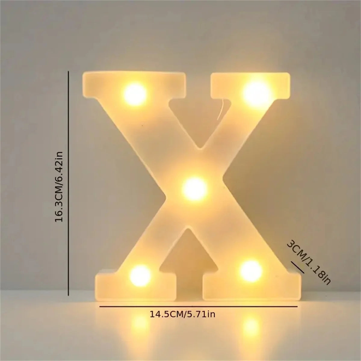 1 16cm LED letter light, luminous letter and number night light, suitable for home, bar, wedding, birthday party decoration