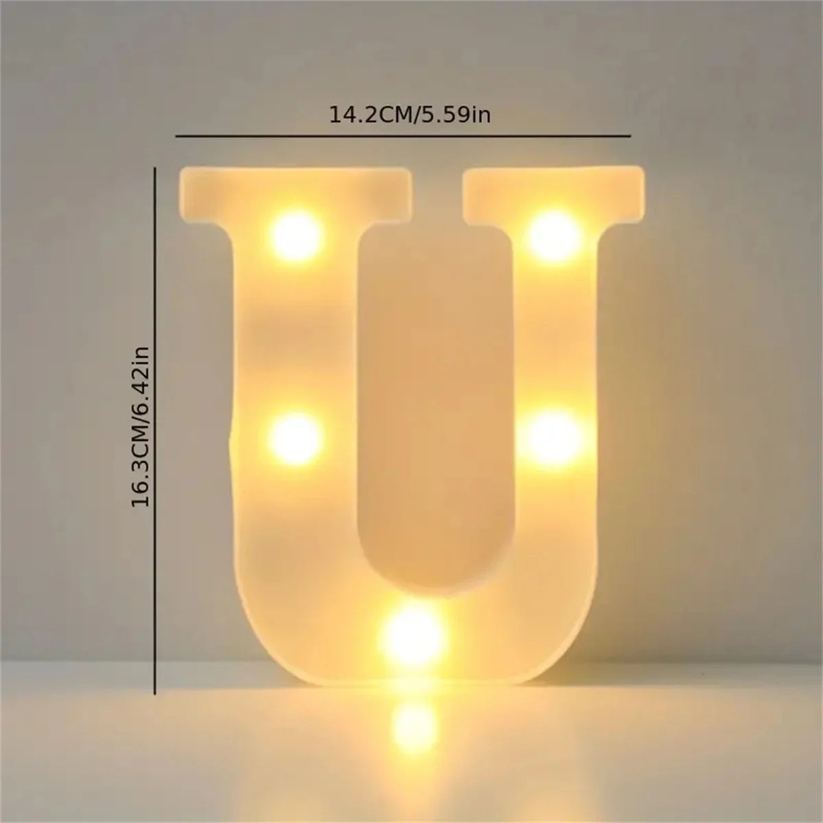 1 16cm LED letter light, luminous letter and number night light, suitable for home, bar, wedding, birthday party decoration