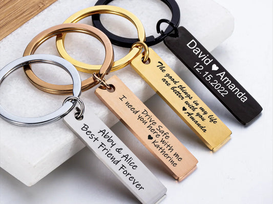 Personalized Keychain Engraved Keychain  A Great Accessory And Gift In Daily Life