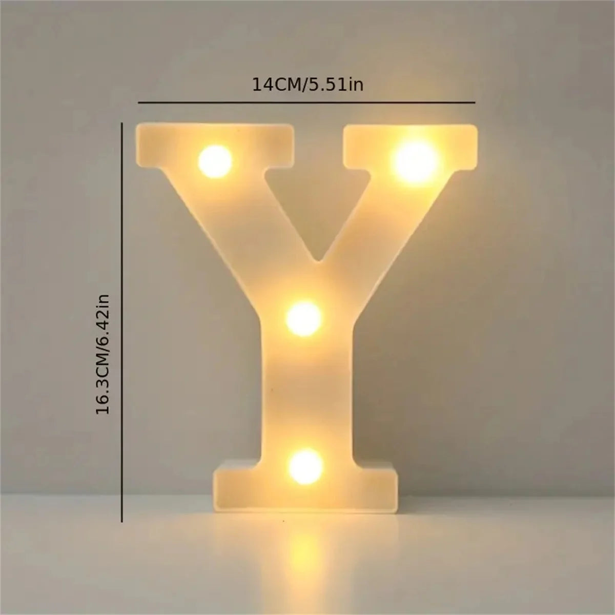 1 16cm LED letter light, luminous letter and number night light, suitable for home, bar, wedding, birthday party decoration