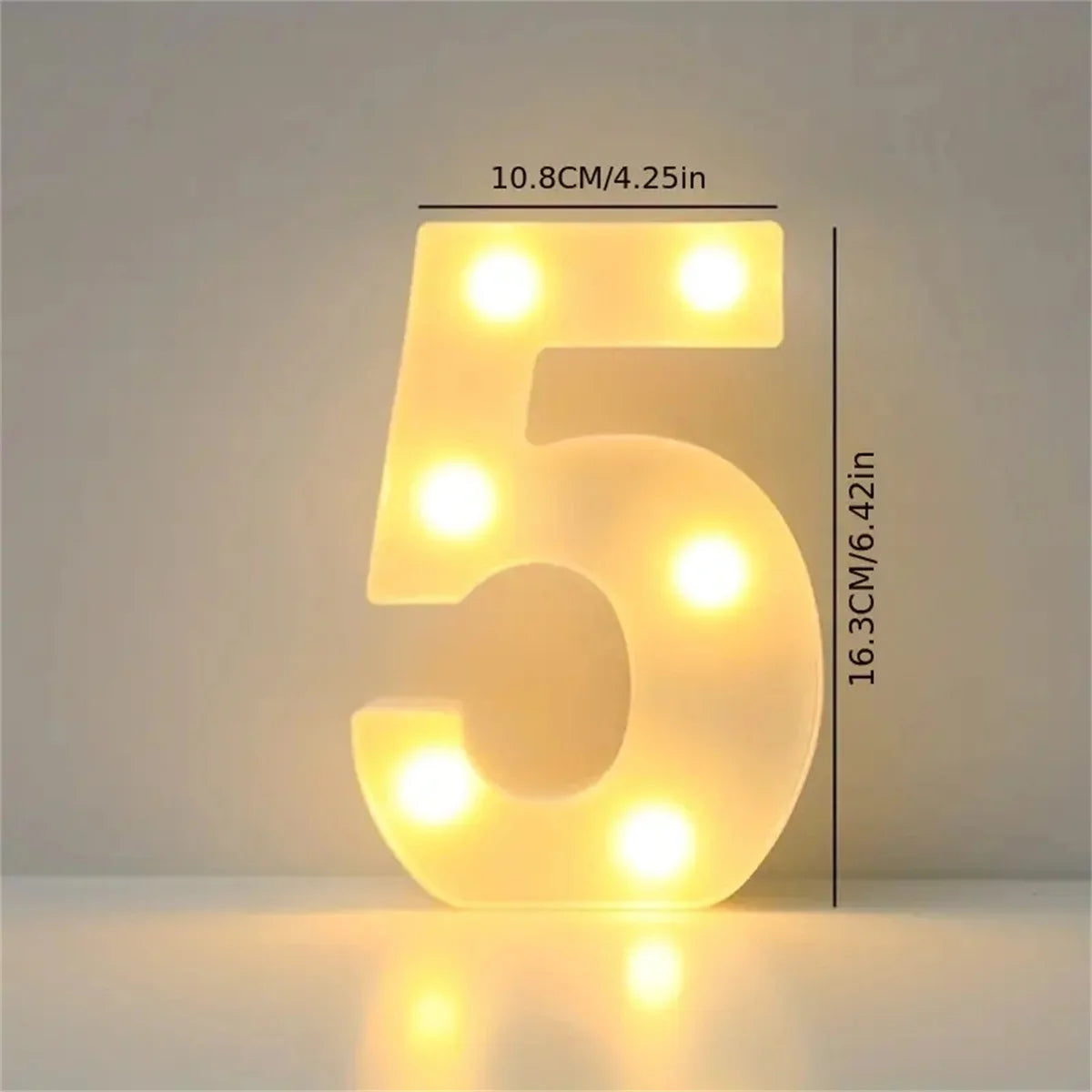 1 16cm LED letter light, luminous letter and number night light, suitable for home, bar, wedding, birthday party decoration