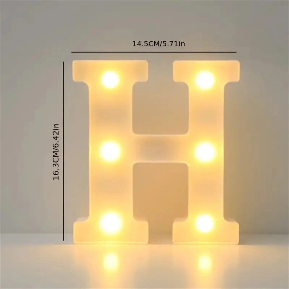 1 16cm LED letter light, luminous letter and number night light, suitable for home, bar, wedding, birthday party decoration