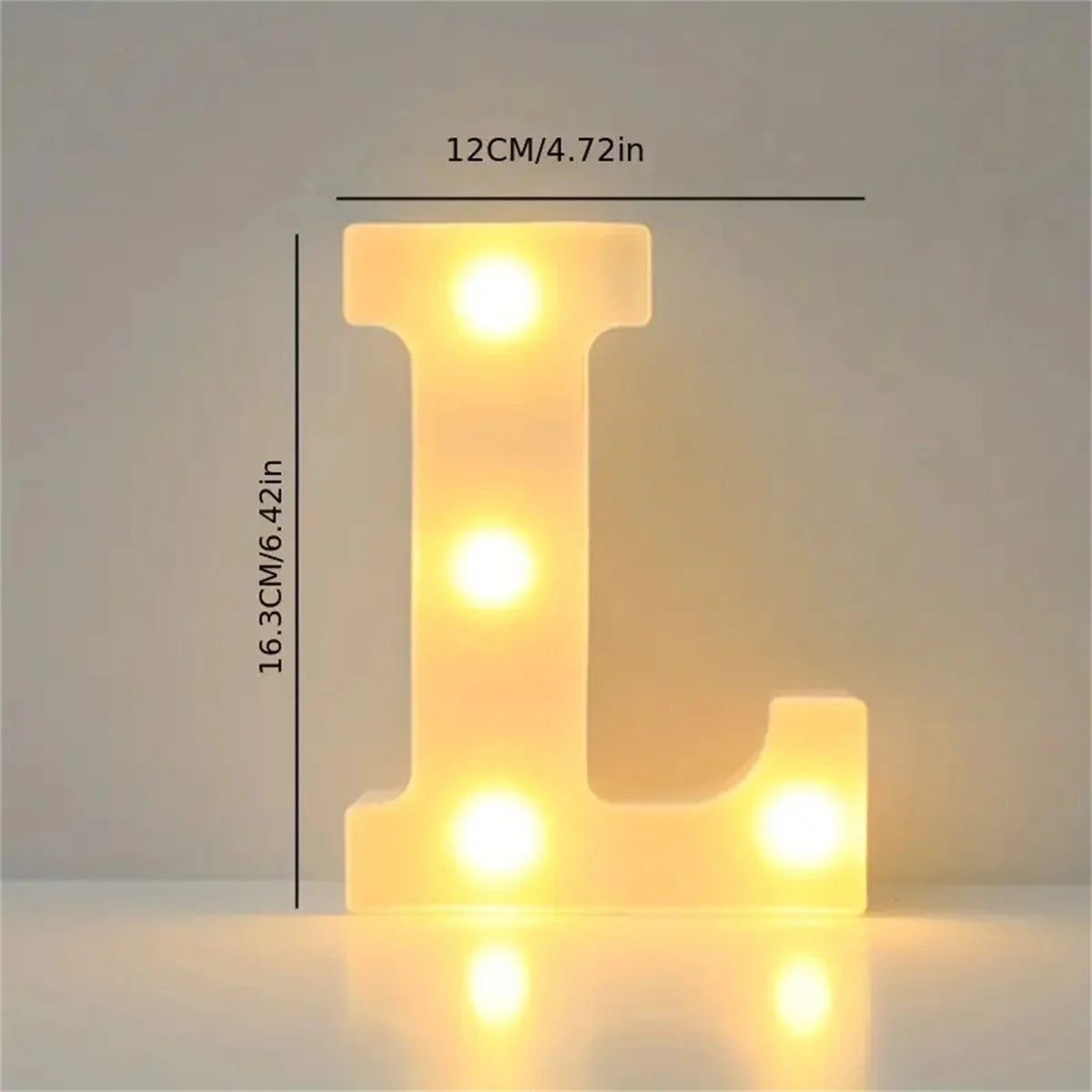 1 16cm LED letter light, luminous letter and number night light, suitable for home, bar, wedding, birthday party decoration