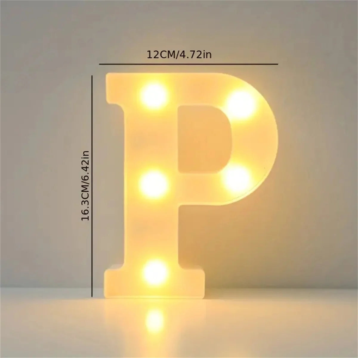 1 16cm LED letter light, luminous letter and number night light, suitable for home, bar, wedding, birthday party decoration