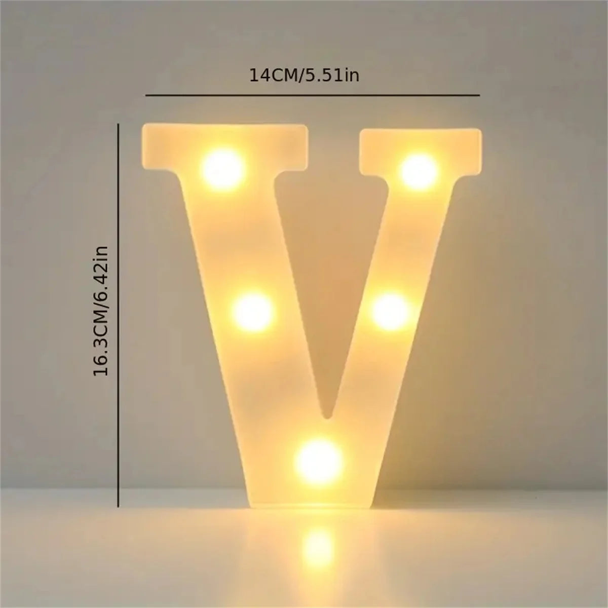 1 16cm LED letter light, luminous letter and number night light, suitable for home, bar, wedding, birthday party decoration