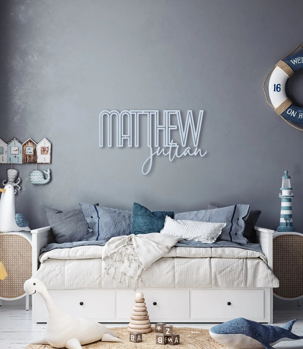 Custom Name Sign Personalized Wooden First Name Sign for Nursery Wall Decor Wood Letters Baby Nursery Name Plate For Wall Decor