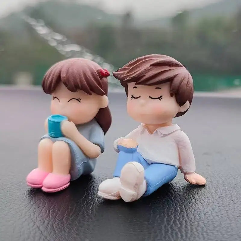 Car cute couple ornaments, car interior decorations, car ornaments, instrument panel decorations