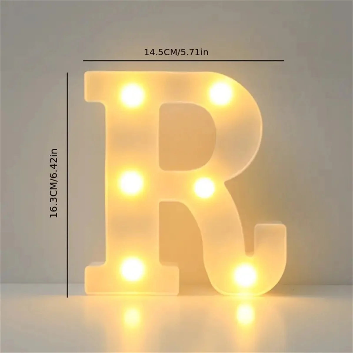 1 16cm LED letter light, luminous letter and number night light, suitable for home, bar, wedding, birthday party decoration