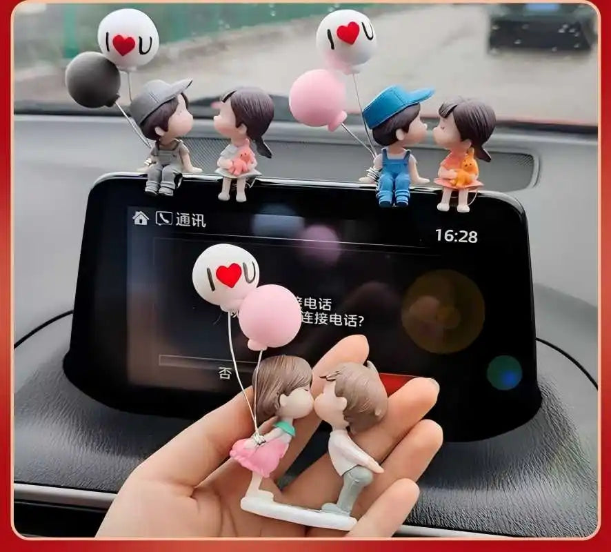 Car cute couple ornaments, car interior decorations, car ornaments, instrument panel decorations