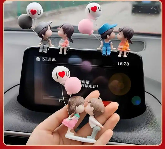 Car cute couple ornaments, car interior decorations, car ornaments, instrument panel decorations