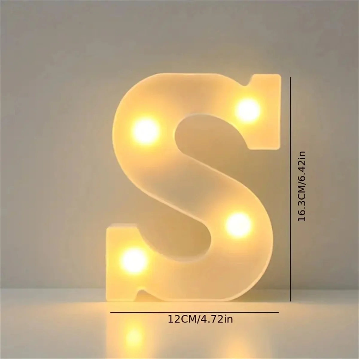 1 16cm LED letter light, luminous letter and number night light, suitable for home, bar, wedding, birthday party decoration