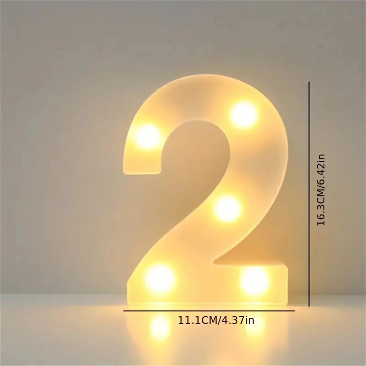 1 16cm LED letter light, luminous letter and number night light, suitable for home, bar, wedding, birthday party decoration