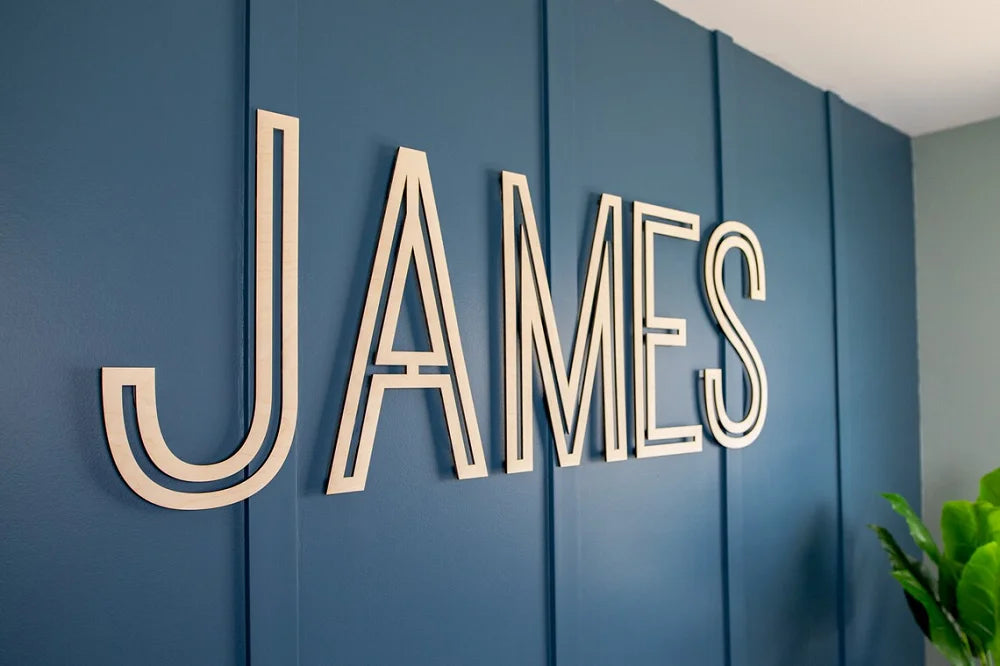 Custom Name Sign Personalized Wooden First Name Sign for Nursery Wall Decor Wood Letters Baby Nursery Name Plate For Wall Decor