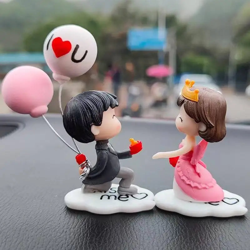 Car cute couple ornaments, car interior decorations, car ornaments, instrument panel decorations