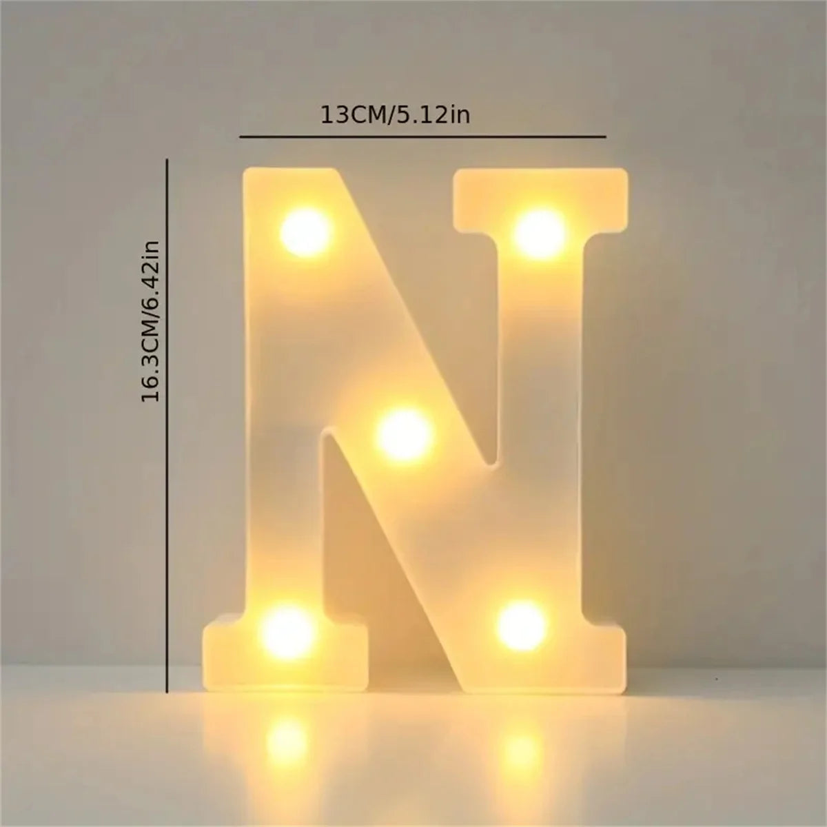 1 16cm LED letter light, luminous letter and number night light, suitable for home, bar, wedding, birthday party decoration